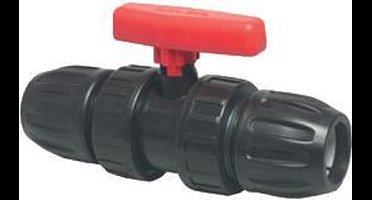 PP kogelkraan 20 mm met klemverbinding