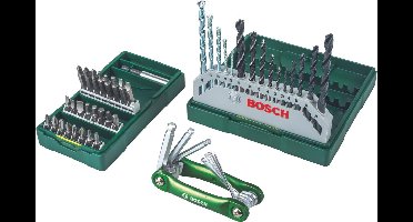 Bosch X-Line borenset - 41-delig - Voor hout, metaal en steen - Met multifunctionele inbussleutelset