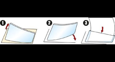 Insteektas Tarifold U-map - Zelfklevend PP - Transparant - 217x130mm