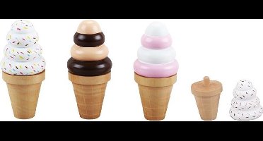 Mamamemo Houten Ijshoorntjes Set 4 Stuks