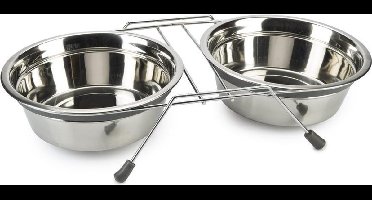 Beeztees Lumara - Hondenvoerbak - RVS - Grijs - 20 cm