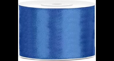 Partydeco - Satijn lint Royal Blue 50mm/rol 25m