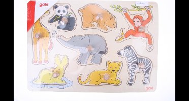 Goki Knopjespuzzel Met Wilde Dieren