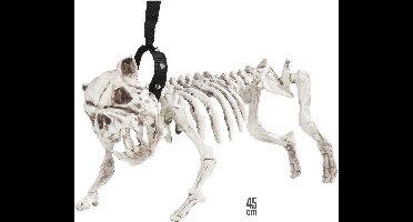 "Honden skelet aan riem decoratie Halloween  - Feestdecoratievoorwerp - One size"