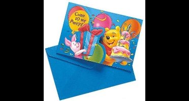 Set Winnie Birthday™ uitnodigingen en enveloppen - Feestdecoratievoorwerp