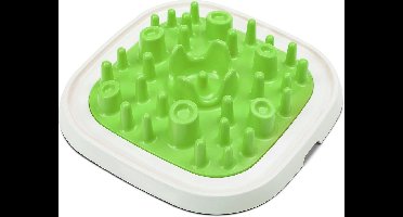 Savic Enigma Anti Schrok Voerbak Lime&Wit 37 x 37 x 8.5 cm