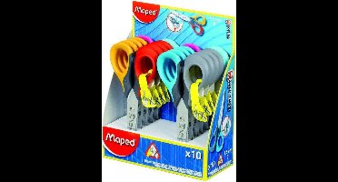 Sensoft 3D schaar 13 cm - linkshandig - zachte grepen - assorti  kleuren