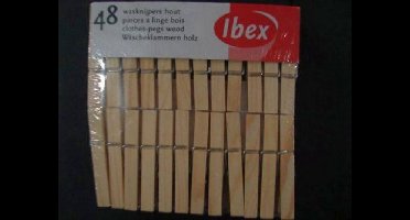 Ibex wasknijpers hout 5x48st.