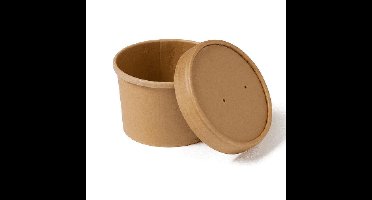 25 Kraft Wegwerp Soepbeker 350 ml + deksel