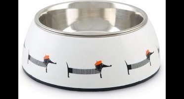 Beeztees plastic eetbak hond Woby wit 18 cm