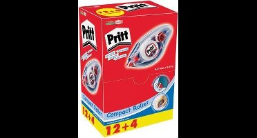 Pritt rollers Correctieroller Compact doos van 16 correctierollers van 42 mm (12 + 4 GRATIS)
