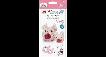 Pompomsjabloon Varken Percy Pompom sjabloon