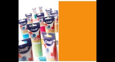 Acrylverf – Acrylaatverf – Acrylic paint – Hobbyverf – Knutselen en Verven – Sneldrogend – Warm Yellow – Geel – Gele Verf – Semi Dekkend – Creall Studio – 120 ml