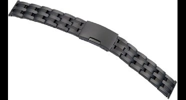 Horlogeband Metaal Toscana Zwart - 20mm