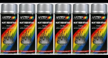 Motip 4032 Hittebestendige Lak - Zilver - 400 ml - Doos a 6 Stuks