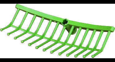 Excellent Voerhark - 40 CM - Kunststof hark - Handhark - Grashark - Hark zonder steel - Ideaal in de ligboxen - 13 tanden - Groen - Diameter gat 26 MM