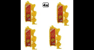 4x Crepe guirlande brandveilig geel 24 meter