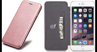 Hoesje geschikt voor iPhone 6s / 6 - Book Case Kunstleer ThinShield Roségoud