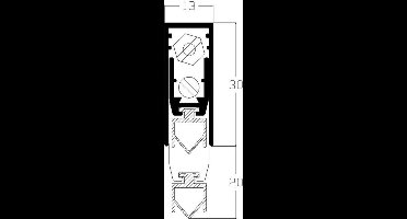 Luvema valdorpel - met rubber - Lu-TO20 - 830mm