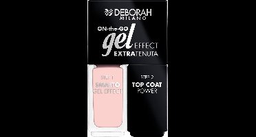 Deborah Milano Duo On-The-Go Gel Effect Nail Enamel 01 Nude Pink
