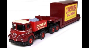 FODEN BALLAST TRACTOR GENERATOR LOW LOADER W/CONTAINER LOAD - ATLAS MINIATUUR TRUCK  1:76