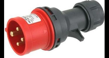 CEE stekker 32A - 4 polig twist - rood - IP44 - 1 stuk