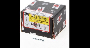 Kelfort Spaanplaatschroef platverzonken kop verzinkt T15 voldraad 3.5 x 30mm (Prijs per 200 stuks)
