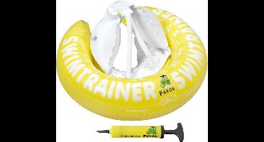 SWIMTRAINER GEEL + HANDPOMP [4 jaar tot 8 jaar] (Keurmerken: CE-TüV-EN13138-1:2014)