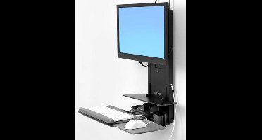 Ergotron 61-080-085 flat panel bureau steun 61 cm (24") Muur Zwart