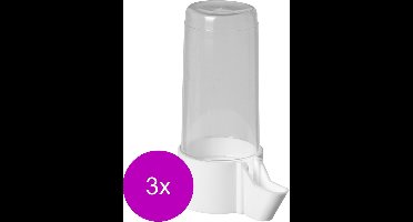 Fauna Snavelbekfontein Groot - Vogel - Voerbak- Drinkbak - 3 x Wit per stuk