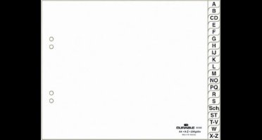 Tabblad Bedrukt A-Z Pp