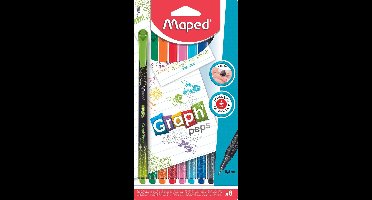 GRAPH'PEPS PREMIUM fijnschrijver 0,4 mm - assorti kleuren - blister x 8