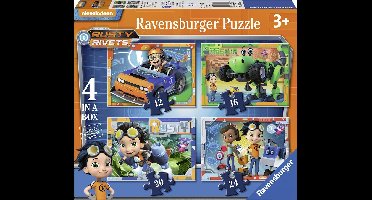 Ravensburger Rusty Rivets 4in1box puzzel - 12+16+20+24 stukjes - kinderpuzzel