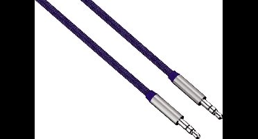 Hama Alunylon audiokabel jack 0.5m blauw