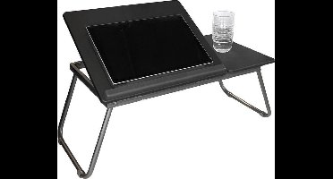 Laptoptafel voor laptop, tablet, boek of ontbijt op bed - Grijs - Bedtafel - Tablethouder - Inklapbaar - Onbijttafel - Werken in Bed