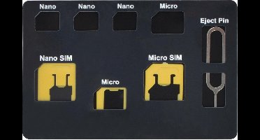 Sim kaart Adaptor Set voor Micro SIM - Nano - Nano SIM