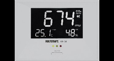VOLTCRAFT CO2-60 Kooldioxidemeter 0 - 3000 ppm