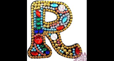 Diamond Painting "JobaStores®" Sleutelhanger Alfabet Letter R