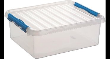 Sunware - Q-line opbergbox 25L transparant blauw - 50 x 40 x 18 cm