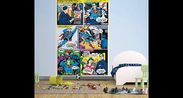 Superman Comic - Posterbehang - 232 x 158 cm - Multi