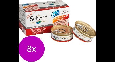 Schesir Kat Mp Blik Gekookt Kipfilet/Eend - Kattenvoer - 8 x (6x50 g)