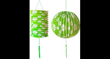 WIDMANN - Set groene Hawaii lantaarns