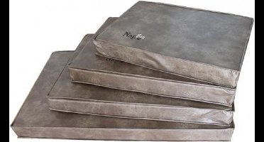 NapzZZZ Blokkussen Lederlook Bruin 100x70x10 cm