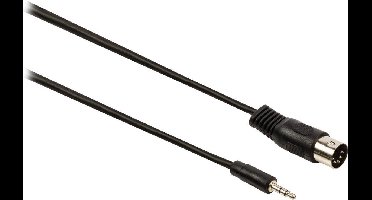 Valueline VLAP20100B20 Stereo Audiokabel 5-pins Din Male - 3.5 Mm Male 2.00 M Zwart