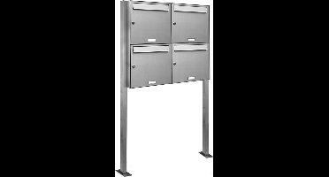 Brievenbus groot 4 adressen vrijstaand ( twee uitvoeringen)