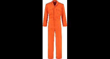 EM Workwear kinderoverall pol/kat Oranje met verdekte ritssluiting maat 98