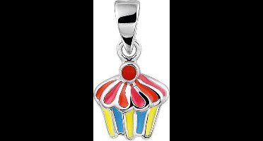 The Kids Jewelry Collection Hanger Cupcake - Zilver Gerhodineerd