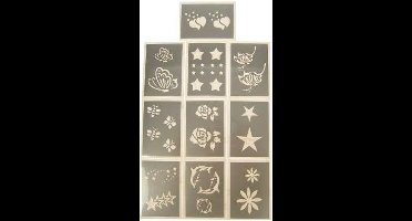 PXP - Sjabloon Glitter Tattoo - Glittersjabloon 10 stuks Serie C