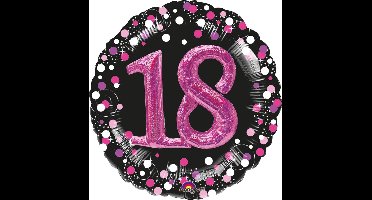 Ballon “Sparkling Pink 18” Folie Ballon 91 x 91 cm