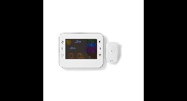 Nedis Weerstation - Binnen & Buiten - Inclusief draadloze weersensor - Weersvoorspelling - Tijdweergave - LCD - Wekkerfunctie